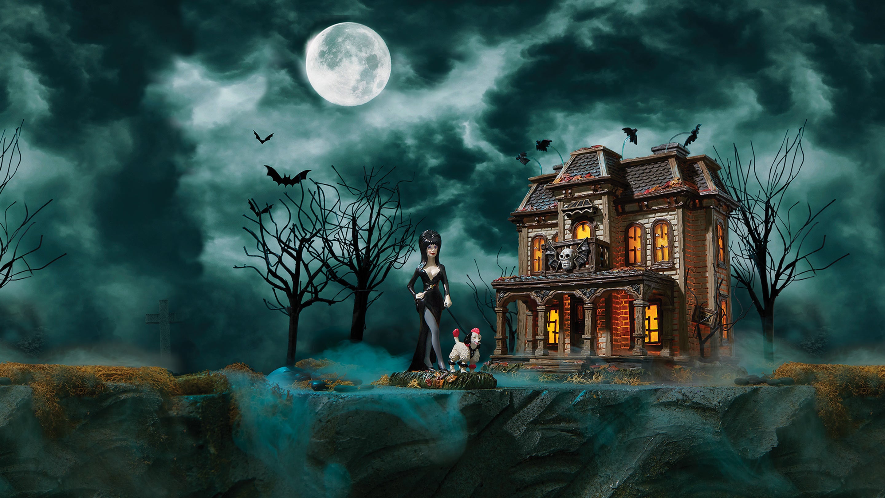 Halloween Castle and Figurine