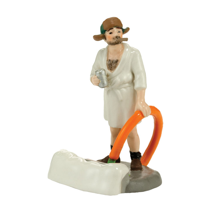 Original Snow Village | Cousin Eddie In The Morning | Village Figures