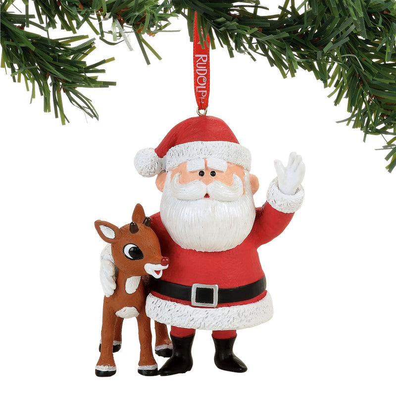 Rudolph | Rudolph and Santa | Hanging Ornament