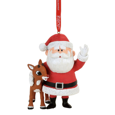 Rudolph | Rudolph and Santa | Hanging Ornament