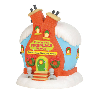Grinch Villages | Flue Who's Fireplace Place | Lighted Buildings