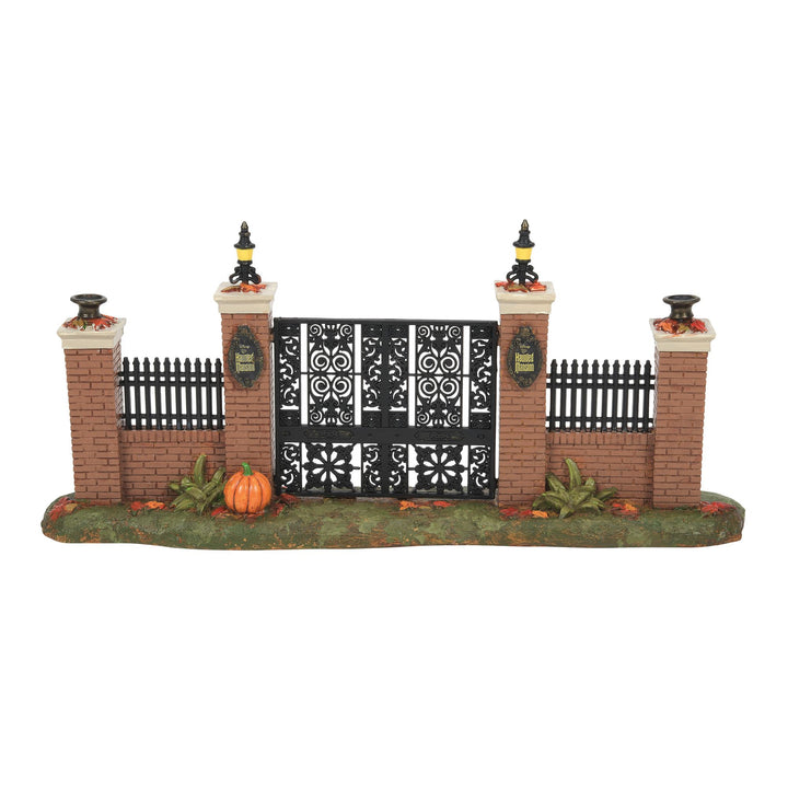 Snow Village Halloween | Haunted Mansion Gate | Village Figures