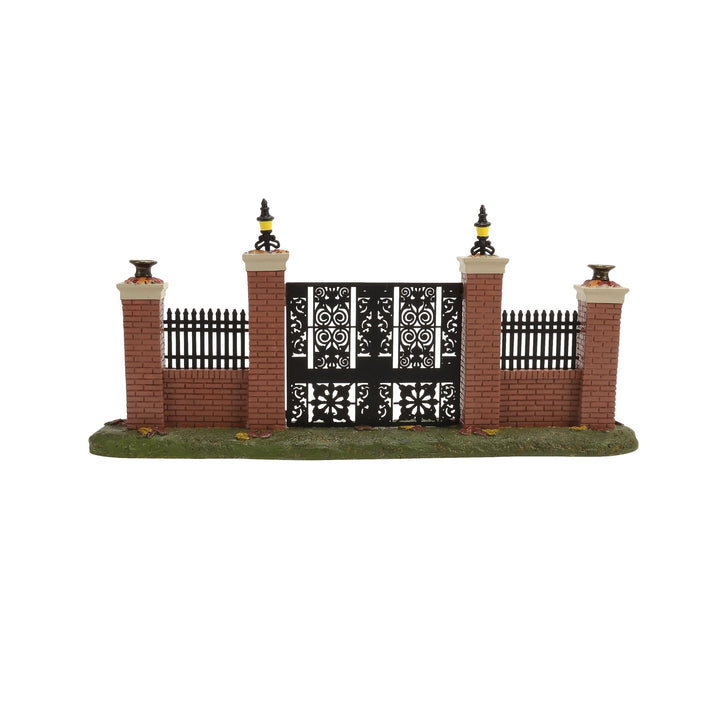 Snow Village Halloween | Haunted Mansion Gate | Village Figures