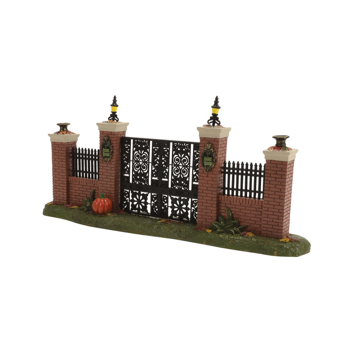 Snow Village Halloween | Haunted Mansion Gate | Village Figures