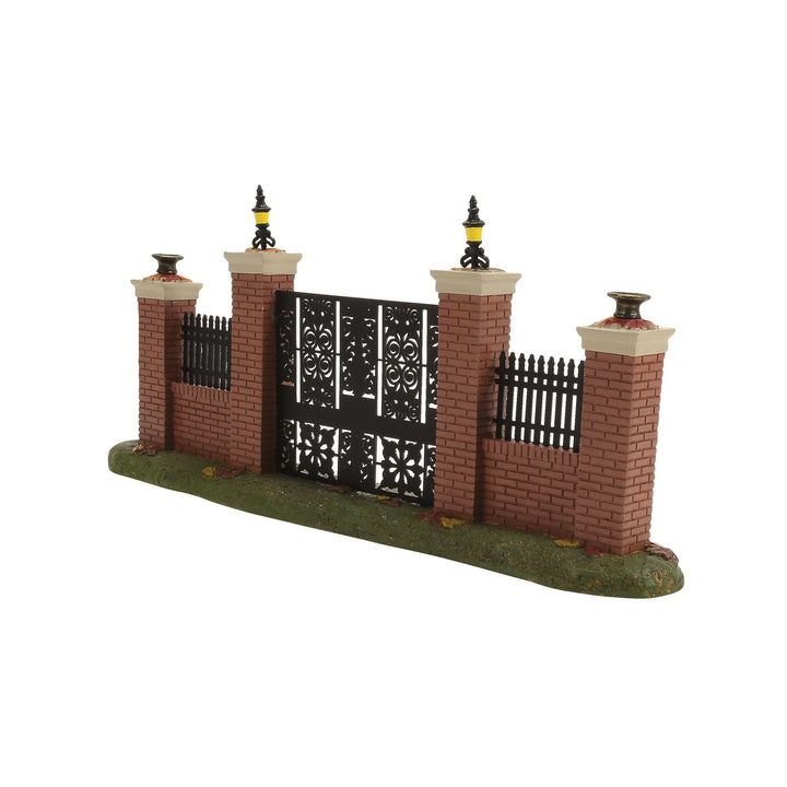 Snow Village Halloween | Haunted Mansion Gate | Village Figures