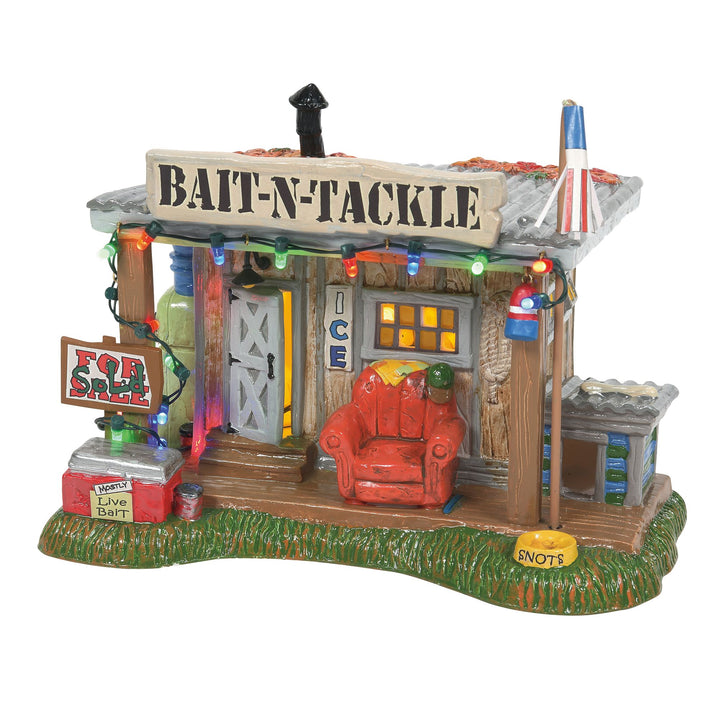 Original Snow Village | Xmas Vac Selling The Bait Shop | Lighted Buildings
