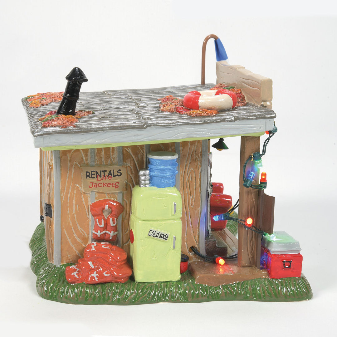 Original Snow Village | Xmas Vac Selling The Bait Shop | Lighted Buildings