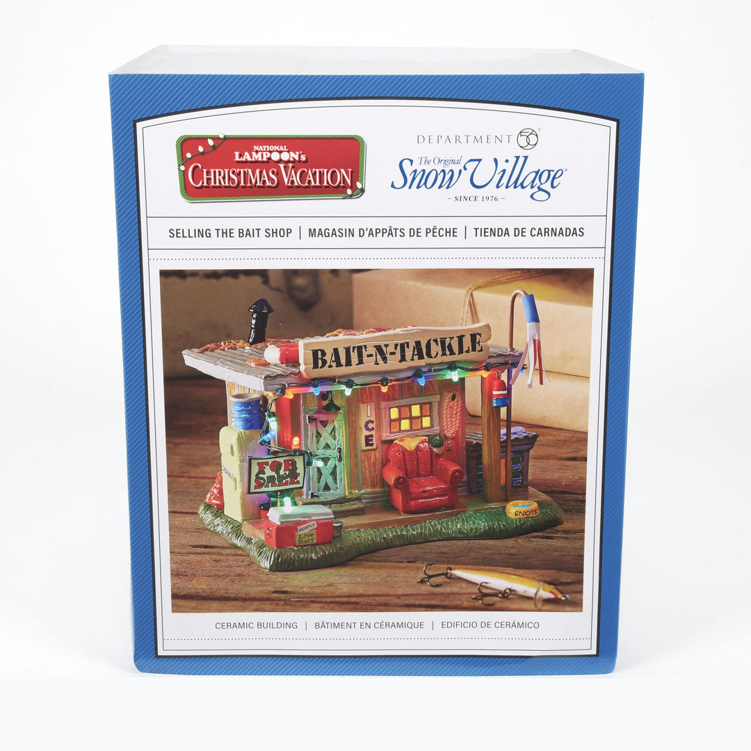 Original Snow Village | Xmas Vac Selling The Bait Shop | Lighted Buildings