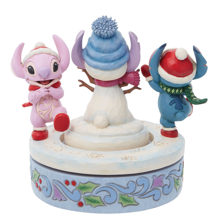 Disney Traditions | Stitch & Angel Building a Snow | Figurine