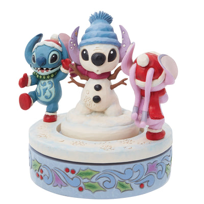 Disney Traditions | Stitch & Angel Building a Snow | Figurine