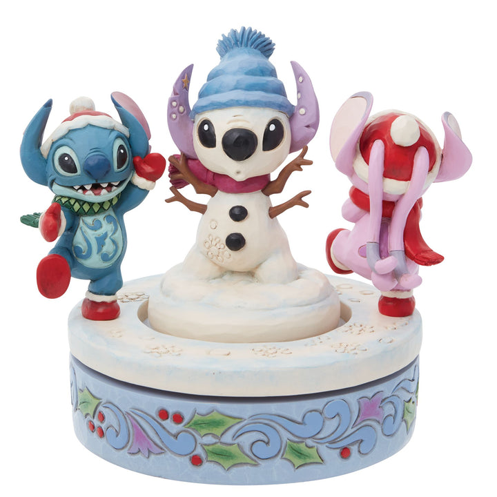 Disney Traditions | Stitch & Angel Building a Snow | Figurine