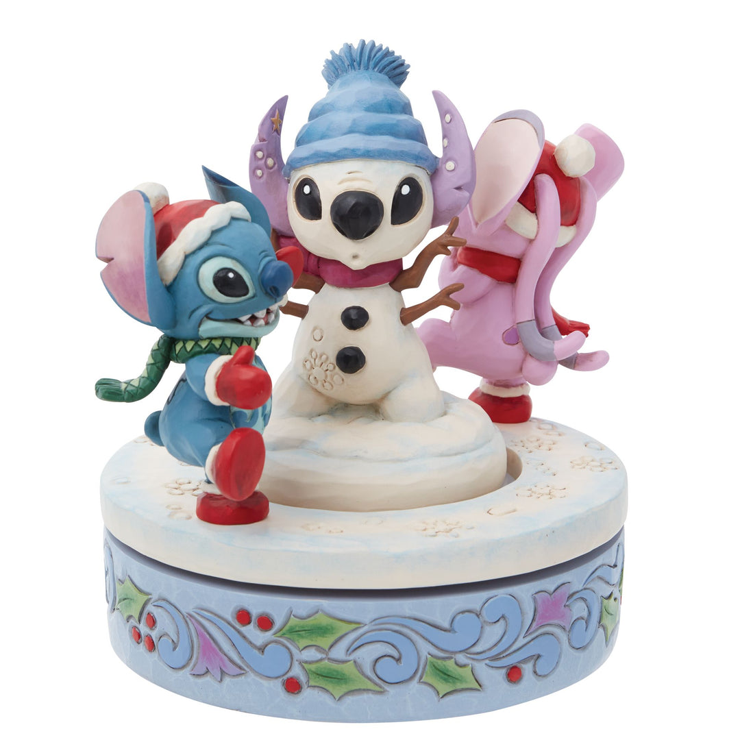 Disney Traditions | Stitch & Angel Building a Snow | Figurine