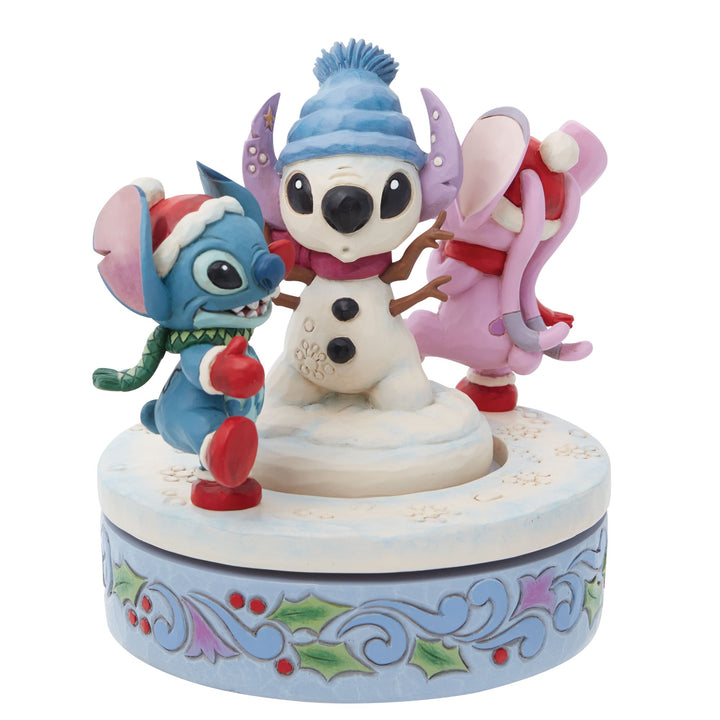 Disney Traditions | Stitch & Angel Building a Snow | Figurine