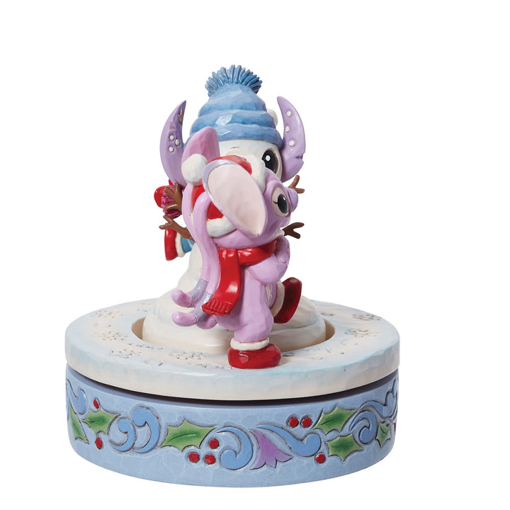 Disney Traditions | Stitch & Angel Building a Snow | Figurine