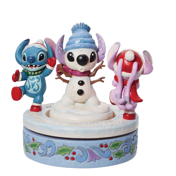 Disney Traditions | Stitch & Angel Building a Snow | Figurine
