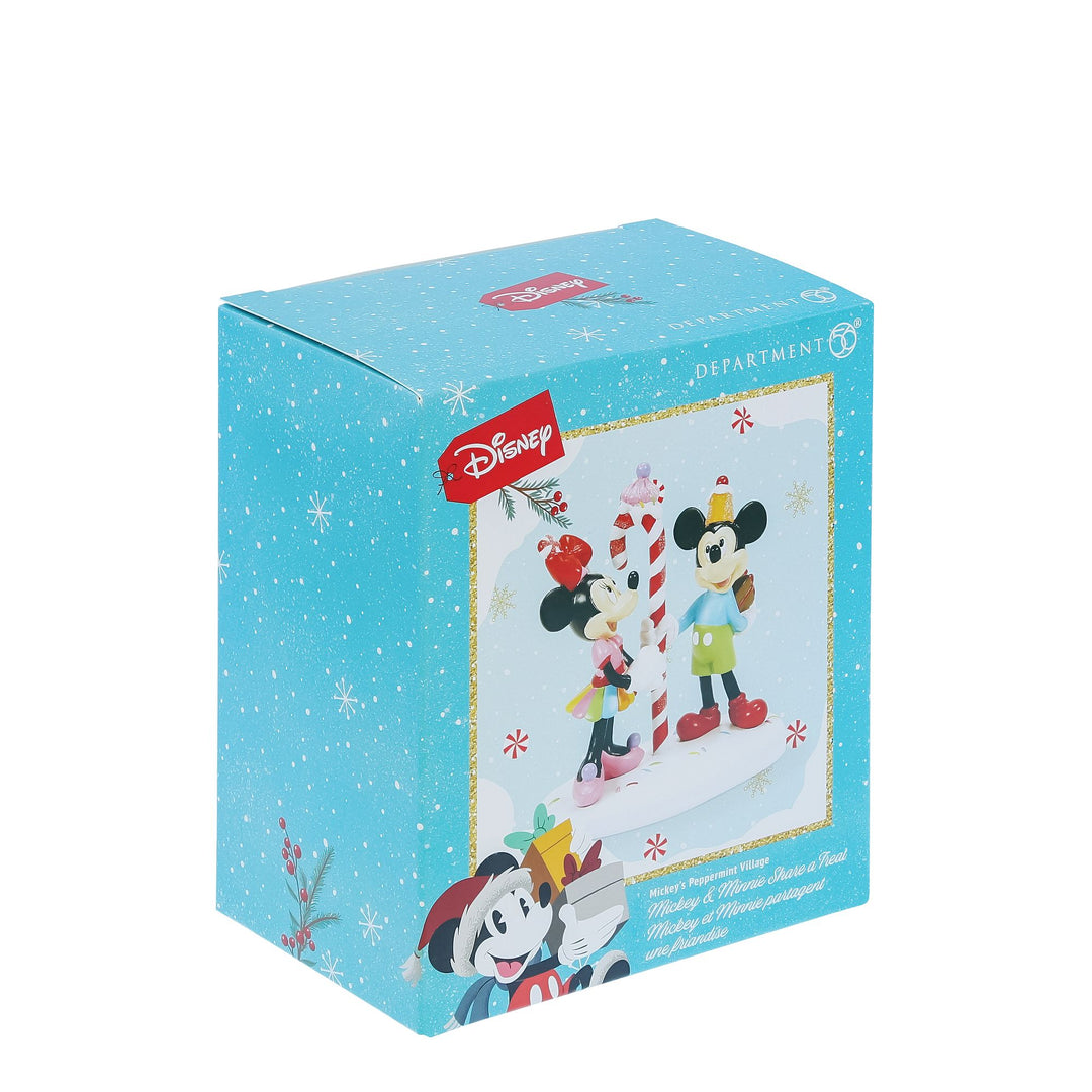 Disney Village | Mickey & Minnie Share A Treat | Village Figures
