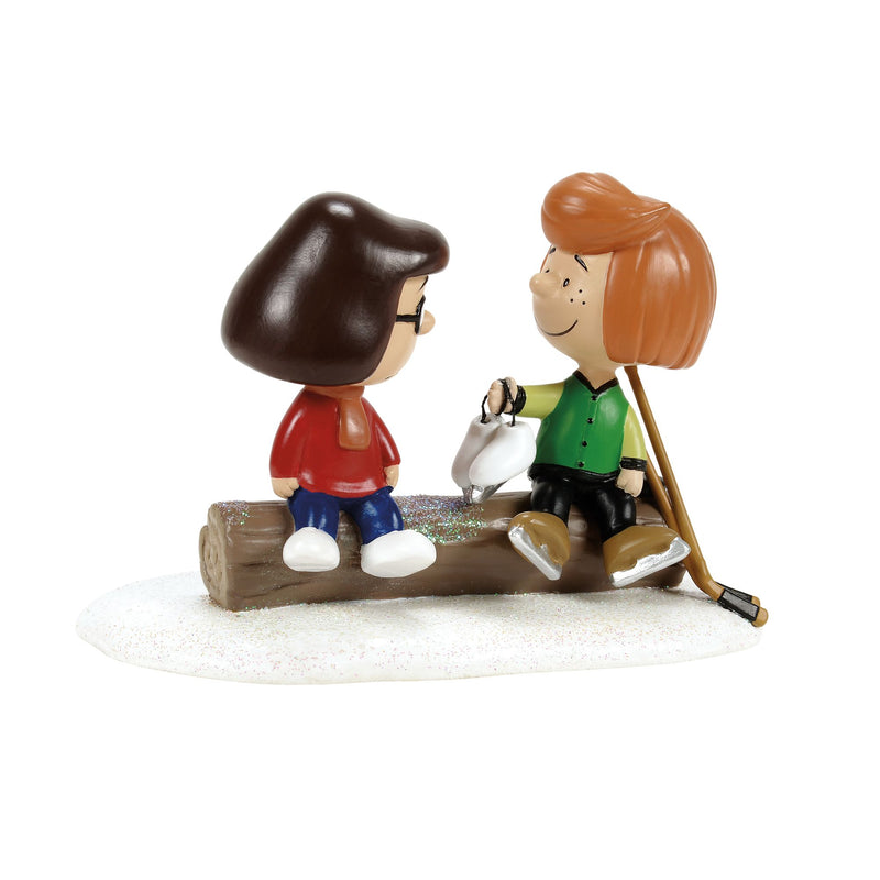 Peanuts Village | Patty & Marcie Try On Skates | Village Figures