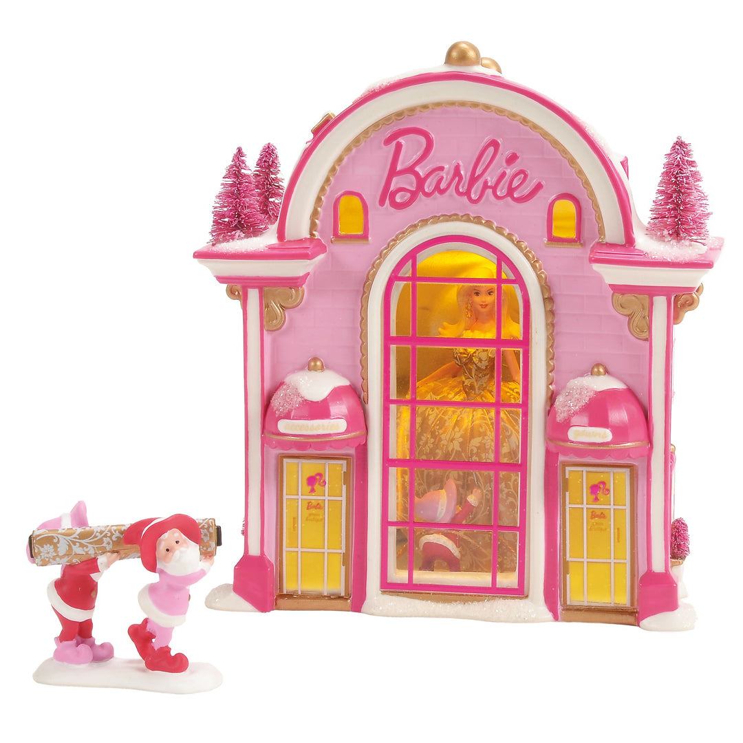 North Pole Series | Barbie Gown Boutique S/2 | Lighted Buildings