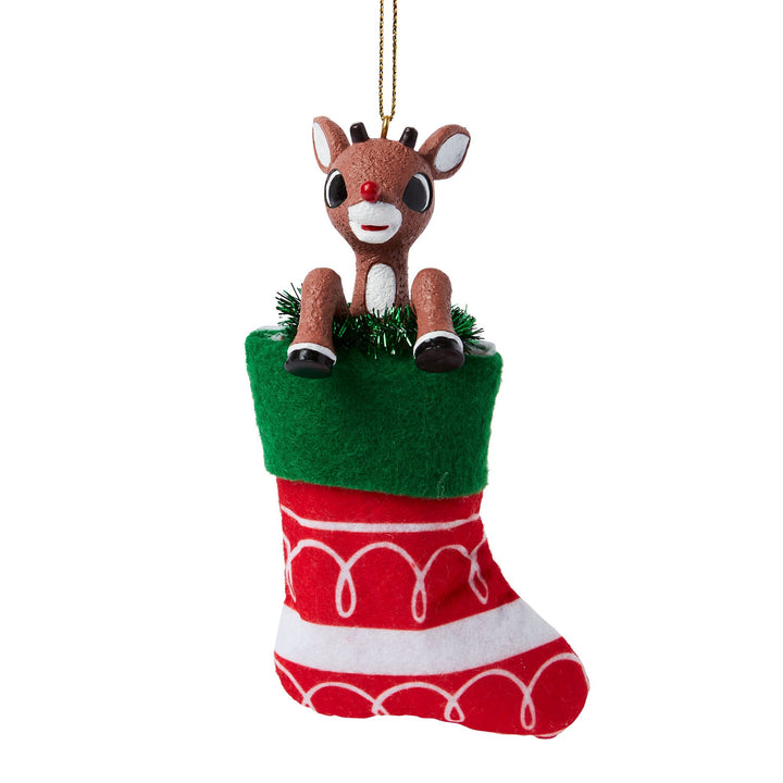 Rudolph | Rudolph in Stocking Ornament | Hanging Ornament