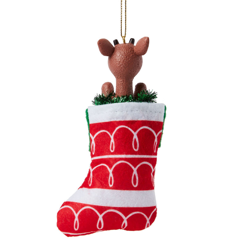 Rudolph | Rudolph in Stocking Ornament | Hanging Ornament