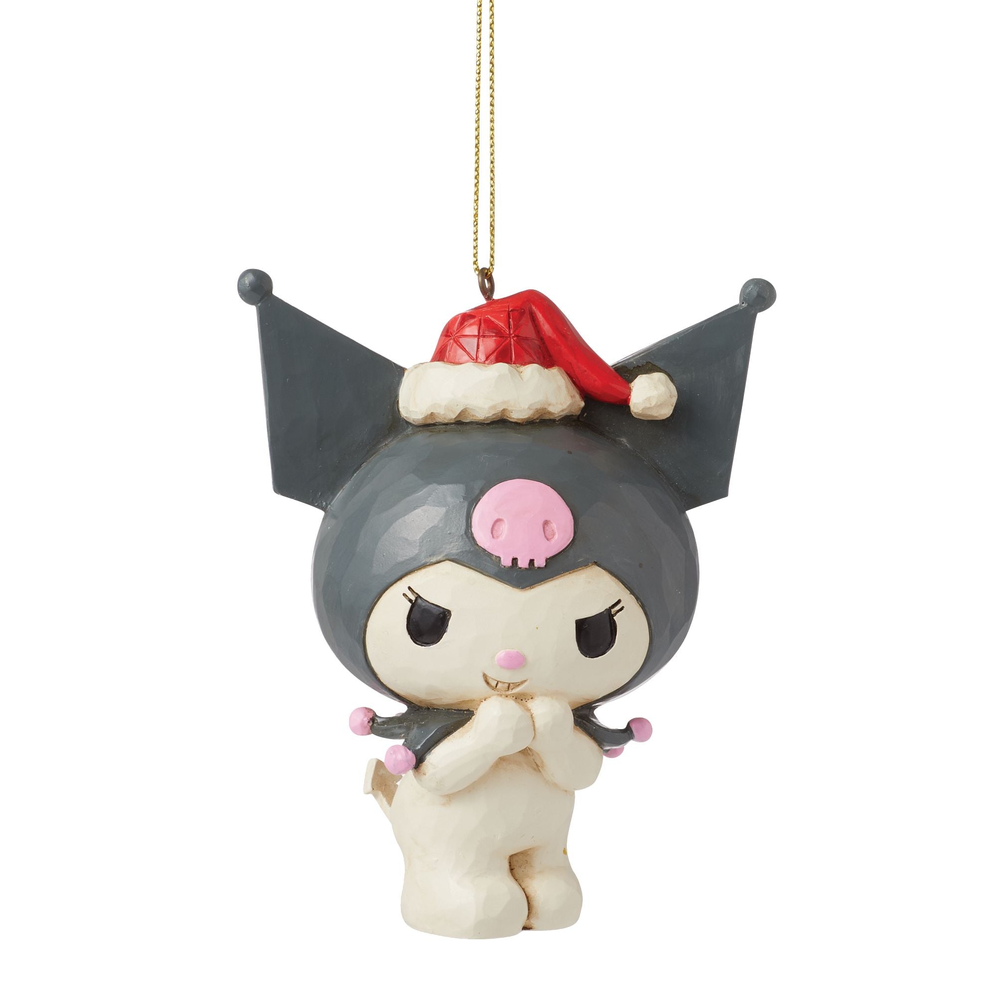 Sanrio by Jim Shore Kuromi in Santa Hat Hanging Ornament - Thumbnail 2