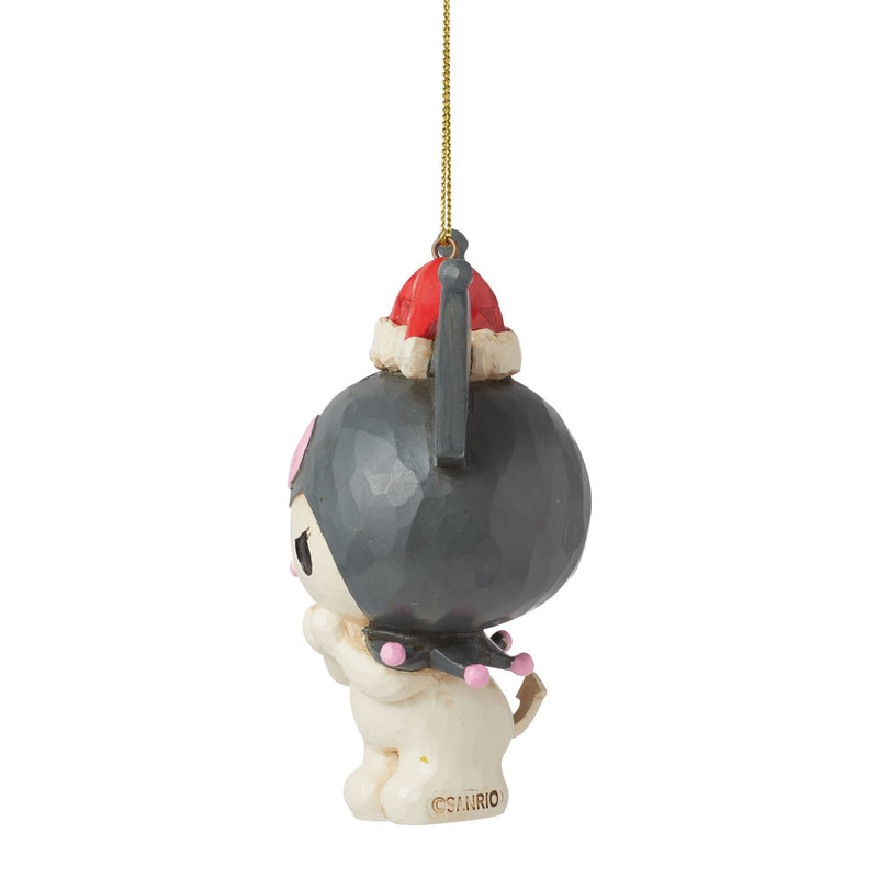 Sanrio by Jim Shore | Kuromi in Santa Hat H/O | Hanging Ornament