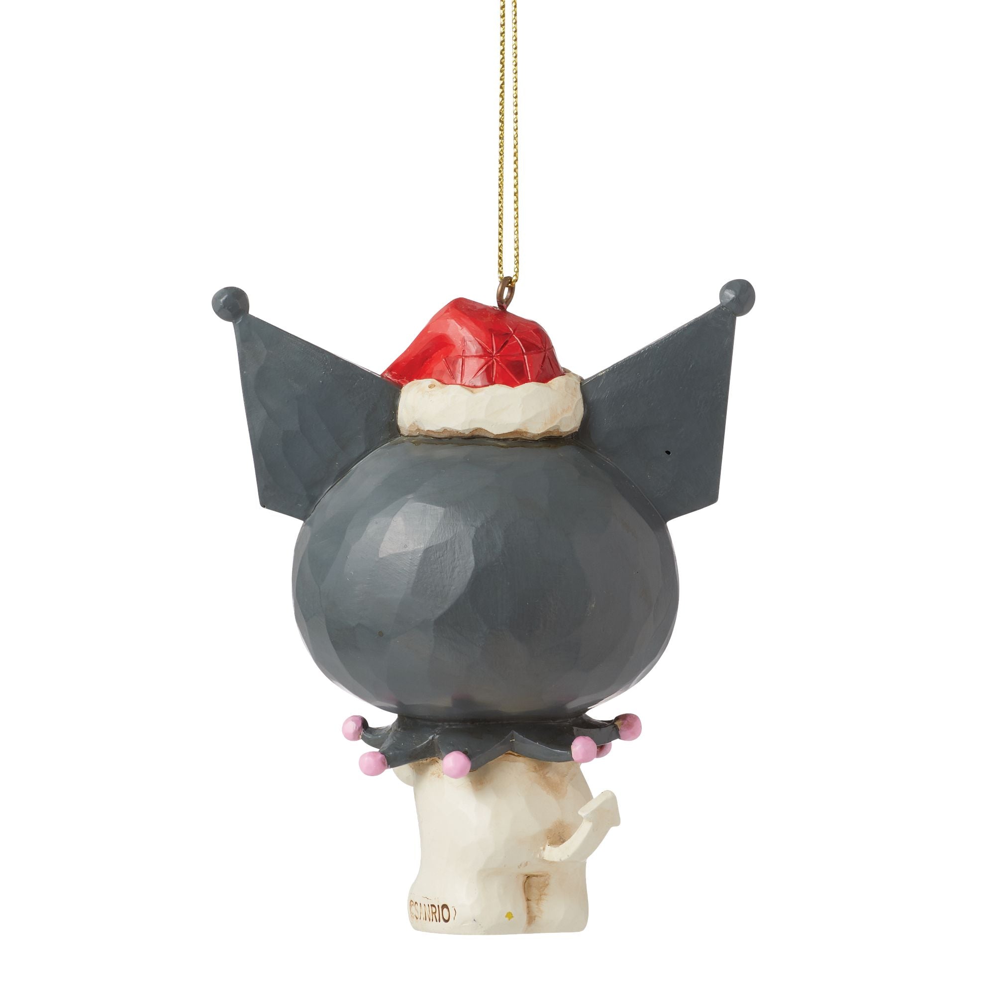 Sanrio by Jim Shore Kuromi in Santa Hat Hanging Ornament