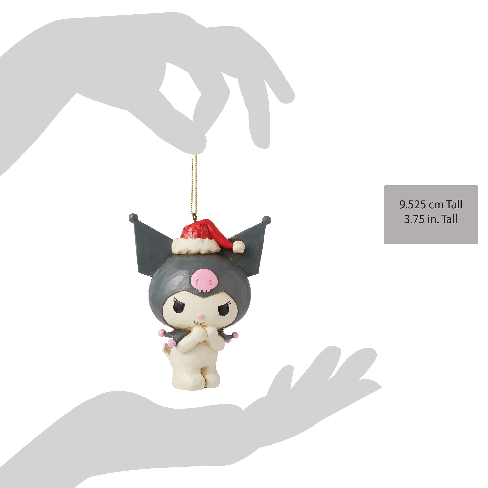 Sanrio by Jim Shore Kuromi in Santa Hat Hanging Ornament - Thumbnail 5