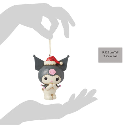 Sanrio by Jim Shore | Kuromi in Santa Hat H/O | Hanging Ornament