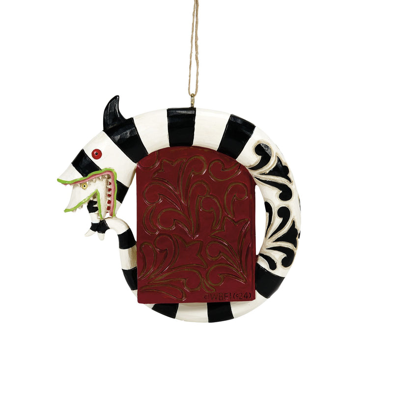 Beetlejuice by Jim Shore | Sand Worm & Book Ornament | Hanging Ornament