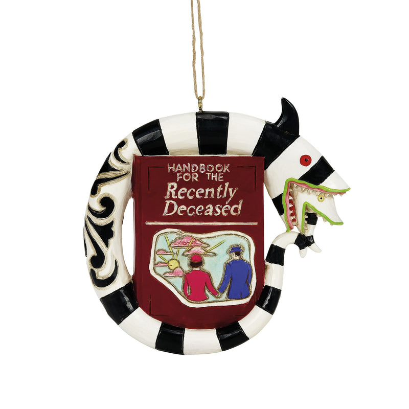 Beetlejuice by Jim Shore | Sand Worm & Book Ornament | Hanging Ornament