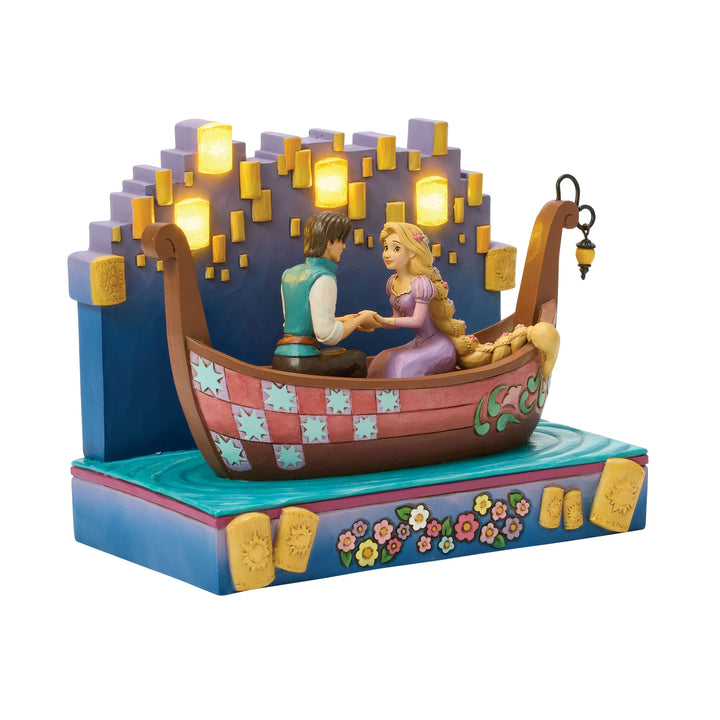Disney Traditions | Tangled Boat with LED Lanterns | Figurine