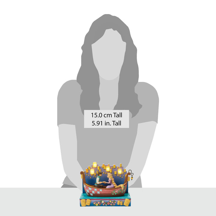 Disney Traditions | Tangled Boat with LED Lanterns | Figurine