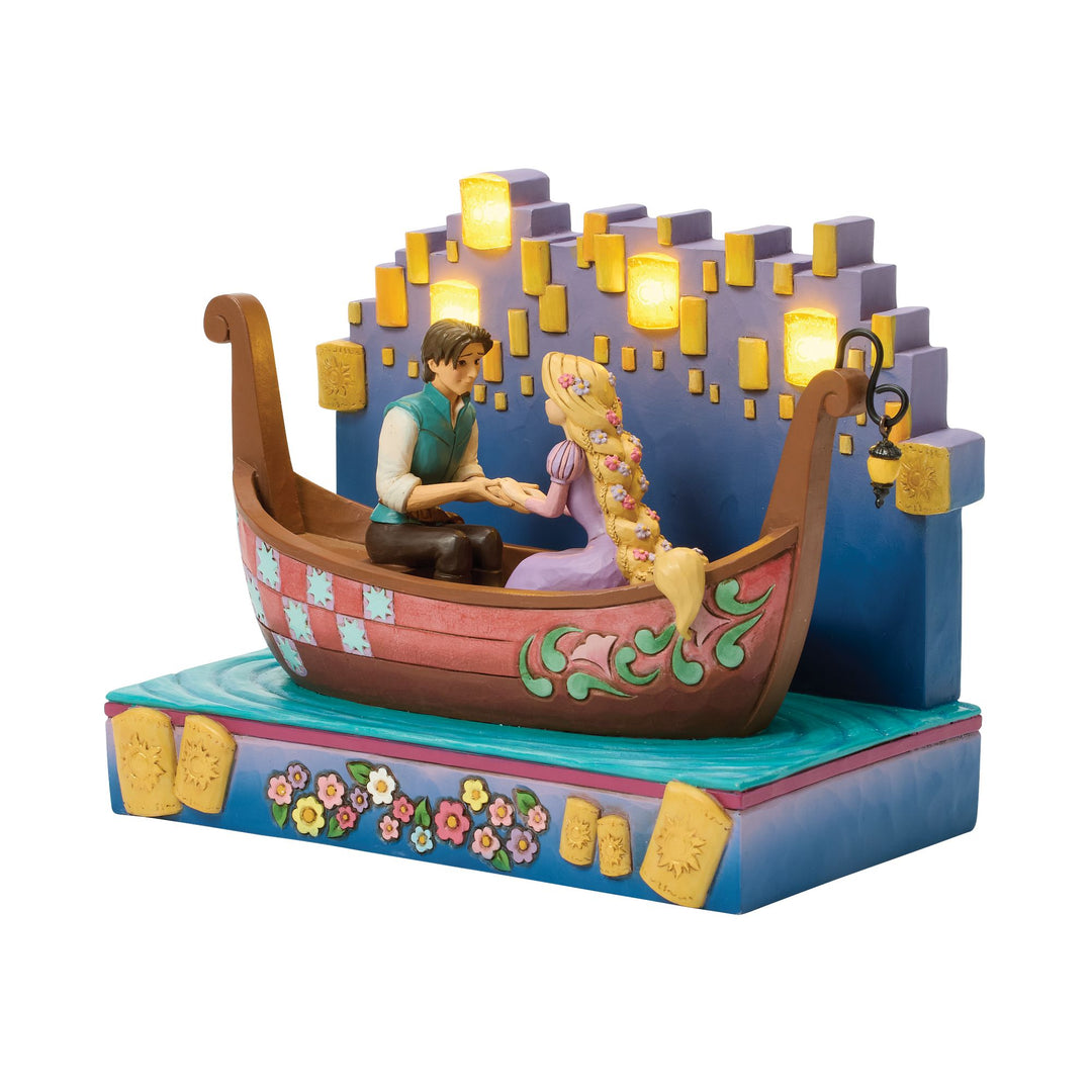 Disney Traditions | Tangled Boat with LED Lanterns | Figurine