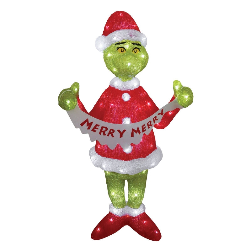 Grinch | Grinch 35" Acrylic Lit Statue | Figurine