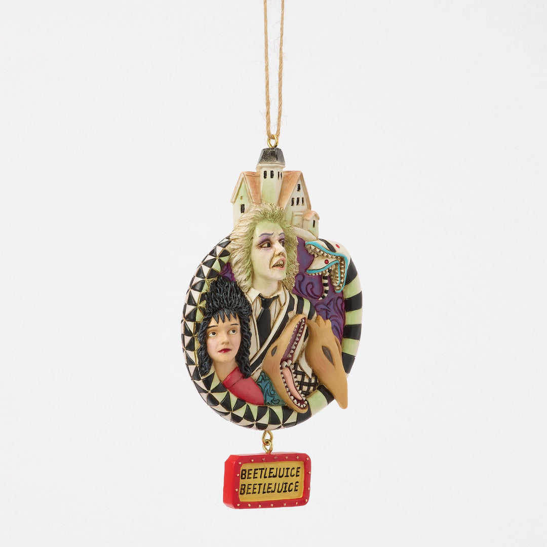 Beetlejuice by Jim Shore | Beetlejuice Group Ornament | Hanging Ornament