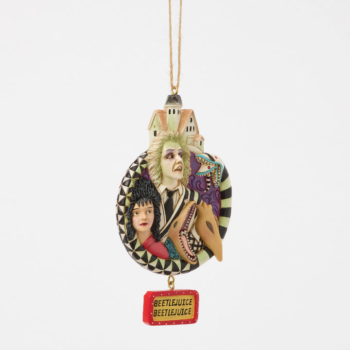 Beetlejuice by Jim Shore | Beetlejuice Group Ornament | Hanging Ornament