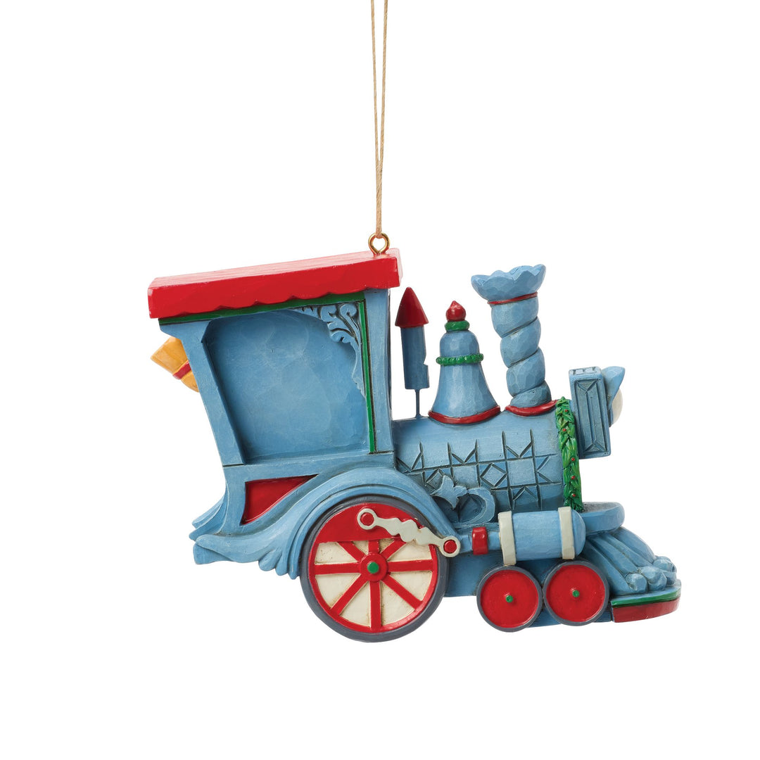Frosty the Snowman by Jim Shore | Dated 2025 Frosty in Train Orn | Hanging Ornament