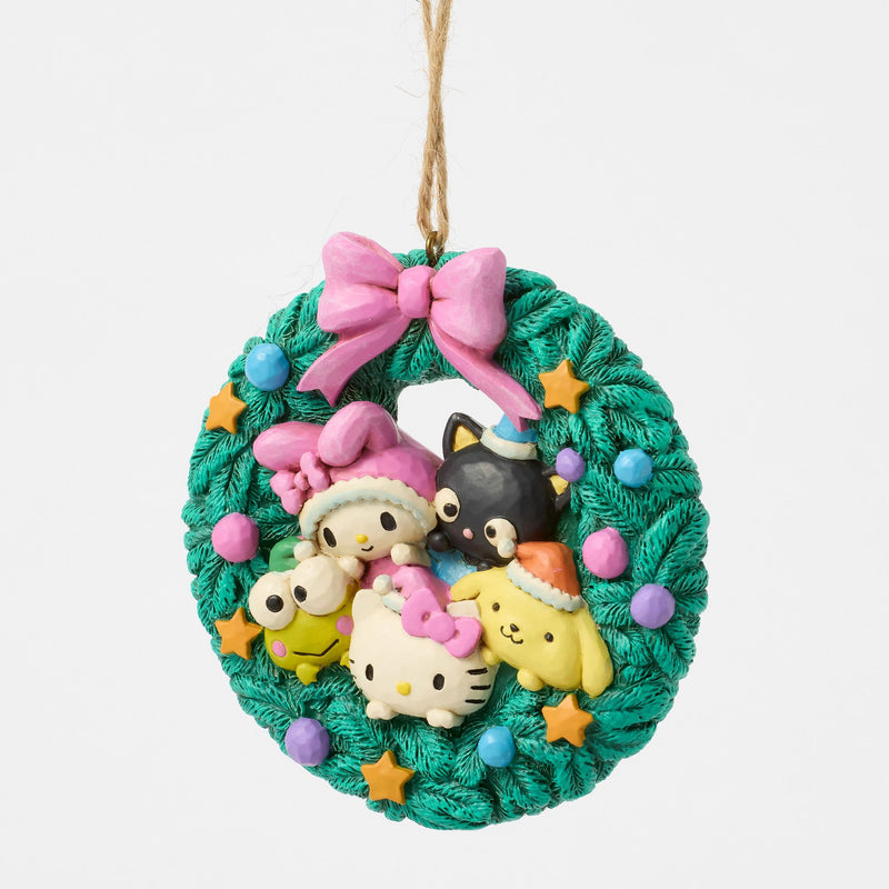 Sanrio by Jim Shore | Hello Kitty & Friends Wreath | Hanging Ornament