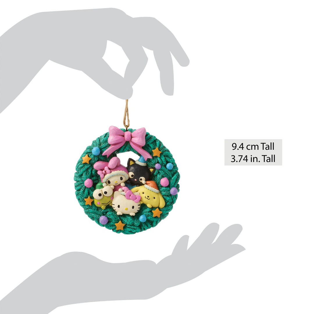 Sanrio by Jim Shore | Hello Kitty & Friends Wreath | Hanging Ornament