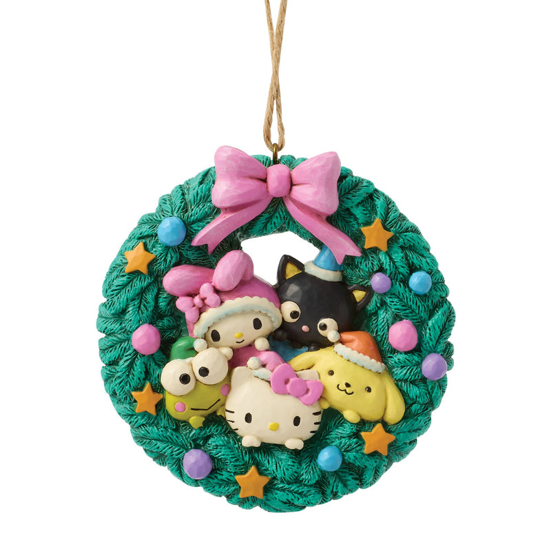 Sanrio by Jim Shore | Hello Kitty & Friends Wreath | Hanging Ornament