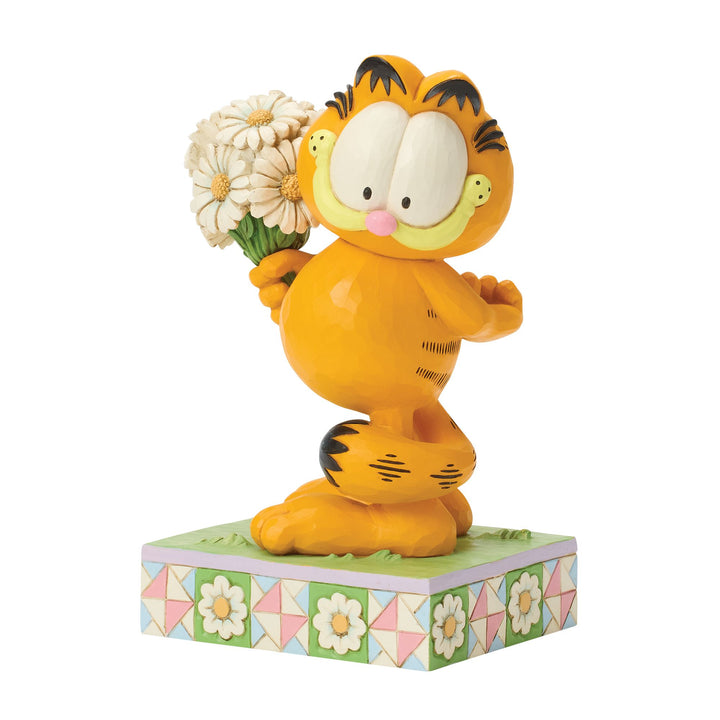 Garfield by Jim Shore | Garfield Holding Daisies | Figurine