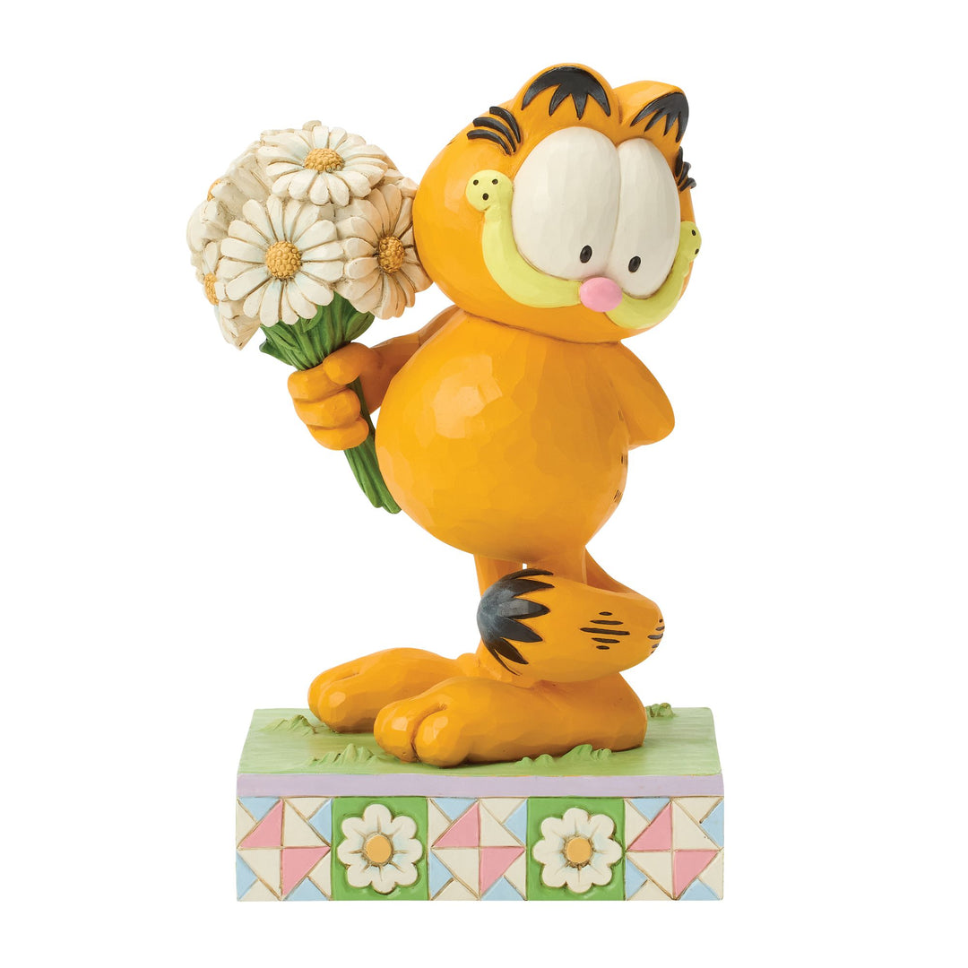 Garfield by Jim Shore | Garfield Holding Daisies | Figurine