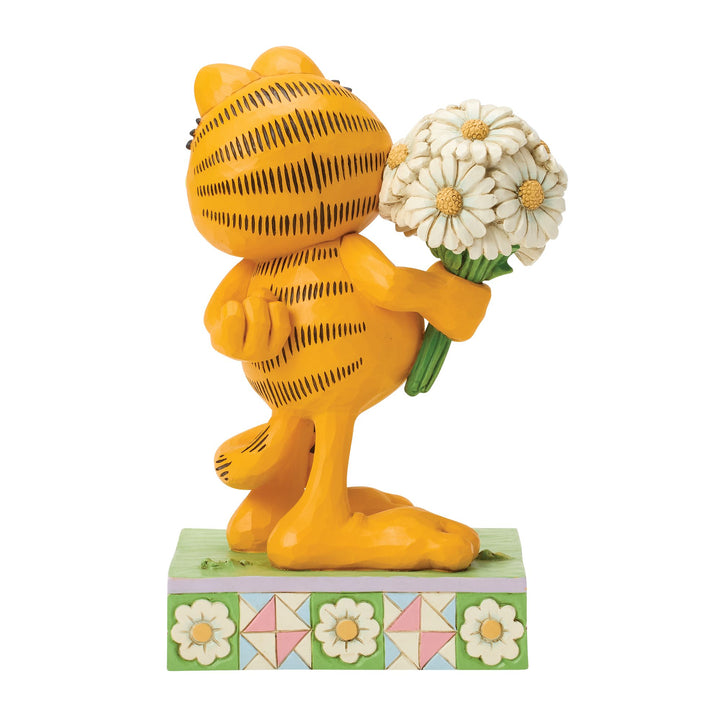 Garfield by Jim Shore | Garfield Holding Daisies | Figurine