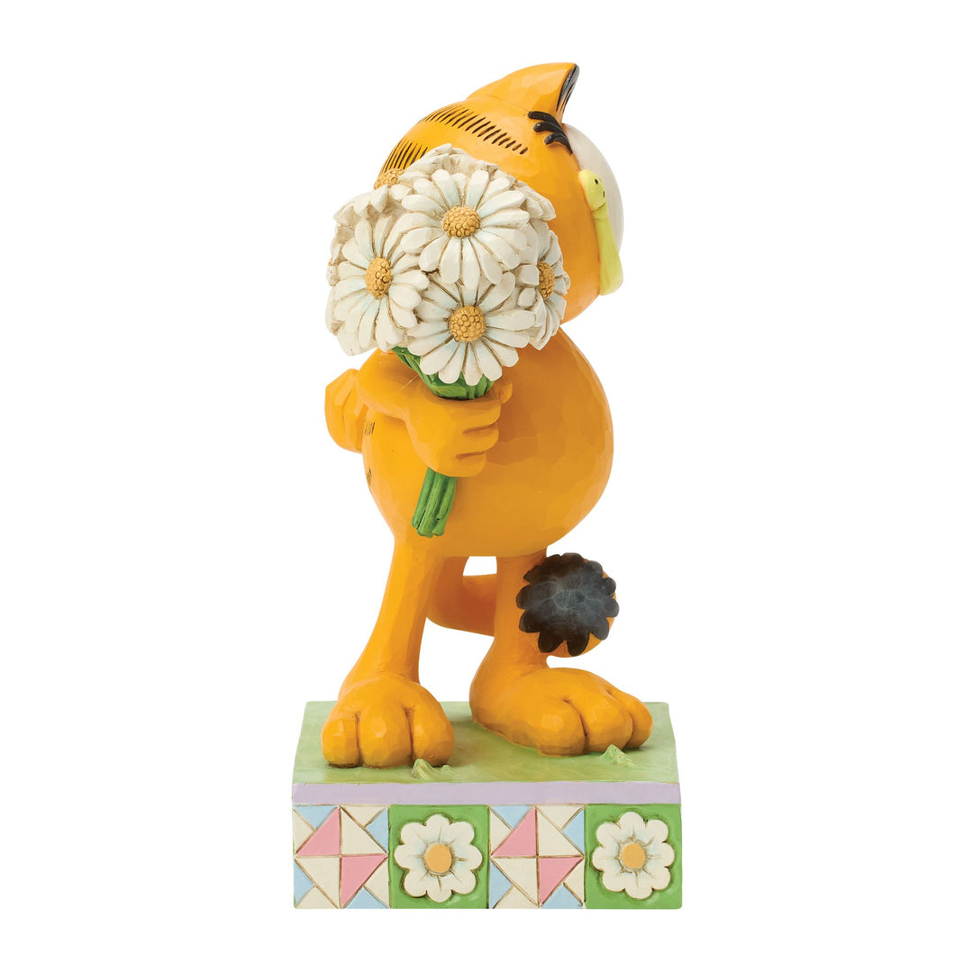 Garfield by Jim Shore | Garfield Holding Daisies | Figurine