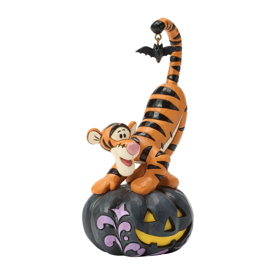 Disney Traditions | Tigger on black Jack-o-Lantern | Figurine