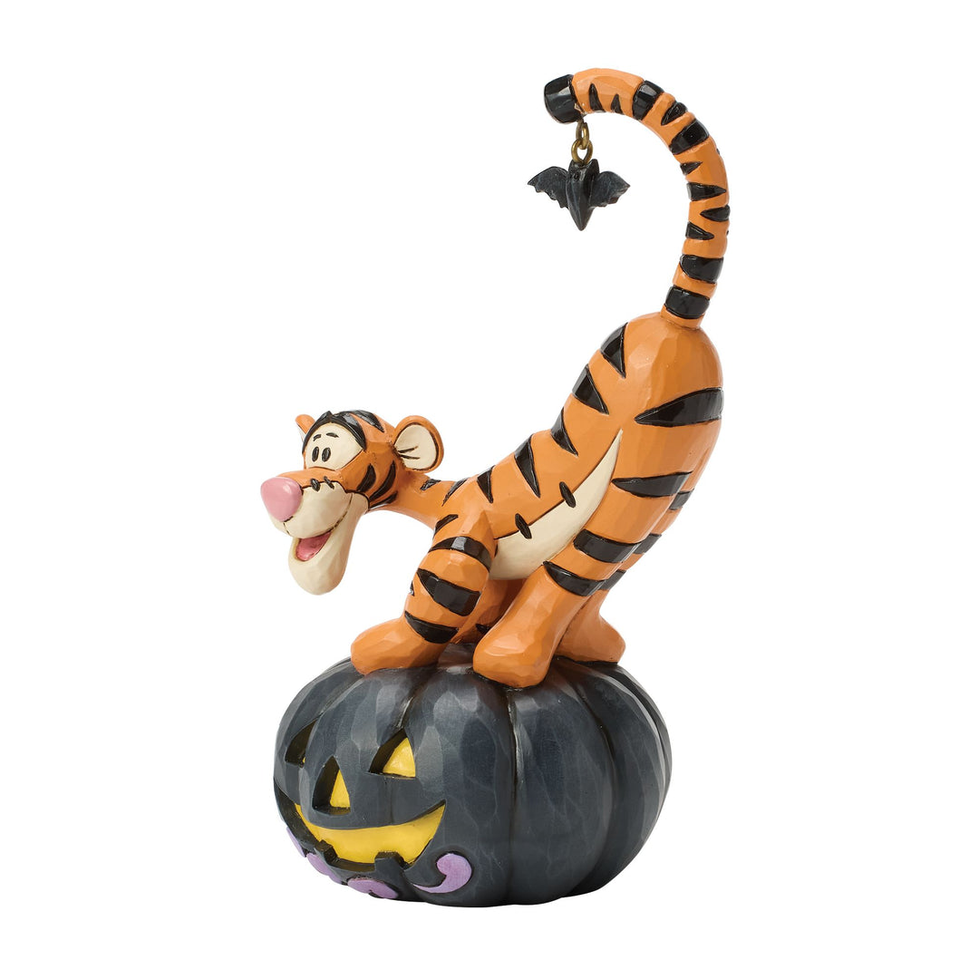 Disney Traditions | Tigger on black Jack-o-Lantern | Figurine