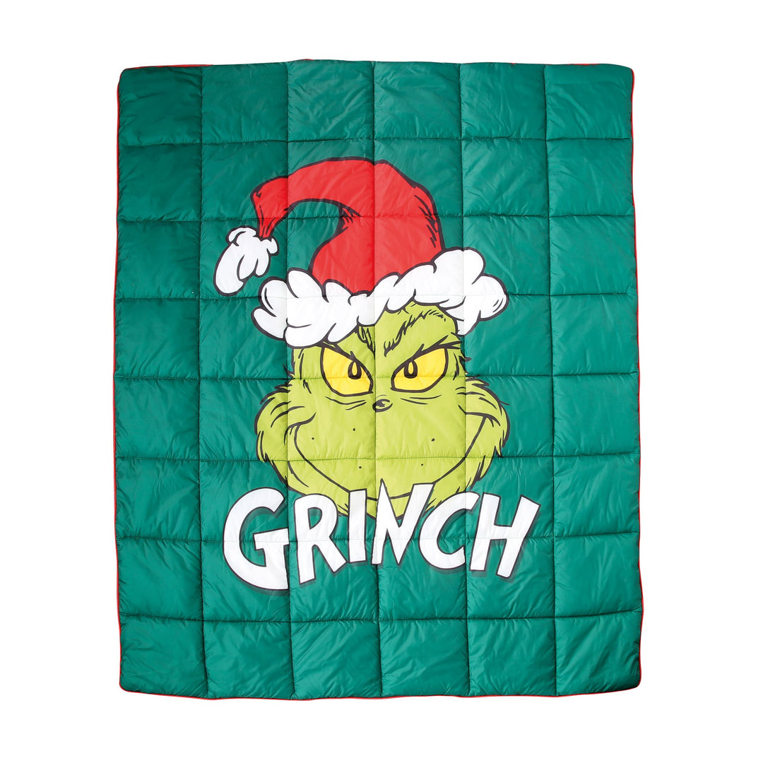Snowpinions | Grinch Puffer Blanket | Blanket