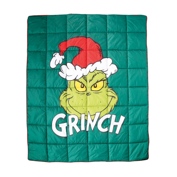 Snowpinions | Grinch Puffer Blanket | Blanket