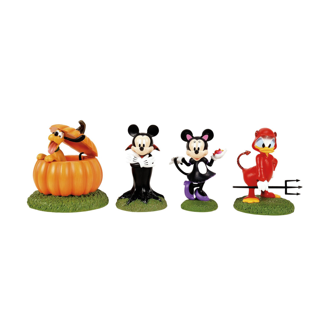 Disney Village | Ready For Tricks & Treats S/4 | Village Figures